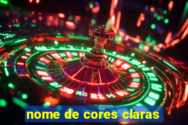 nome de cores claras